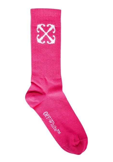 Calzini bambina fucsia in cotone OFF WHITE | OGRA003S24KNI00/DELFUCSIA